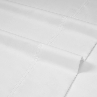 Bright White Full Organic Cotton Percale Sheet Set