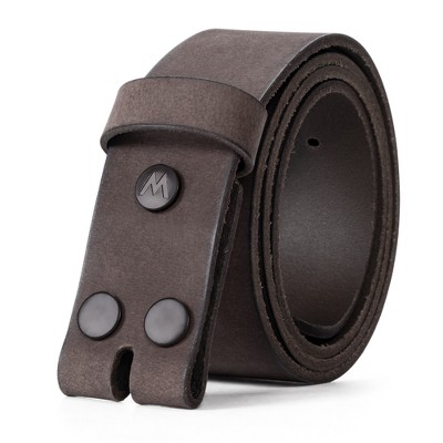 Wrangler Men's Leather Belt without Buckle, 38mm Casual Wait Belt Strap for Jeans, Gift for Men