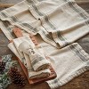 tag Aspen Stripe Cotton Table Runner 90x14.5 in Beige for Christmas - Machine Washable Decorative Tablecloth - 2 of 2