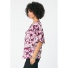 Roaman's Women's Plus Size Notch-Neck Flutter-Sleeve Blouse - 4 of 4