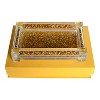Chery Life Ambrose Exquisite 3 Piece Square Soap Dispenser and Toothbrush Holder with Tray, Gold - 4 of 4