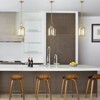 CityFurn 1-Light Modern Crystal Glass Bell Pendant Light for Kitchen Island - 3 of 4