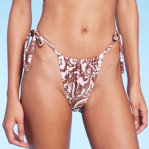 Wild Fable Women's Mesh Overlay Wide Strap Adjustable Ultra High eg Bikini  Bottom Multi Swirl Print - ShopStyle Two Piece Swimsuits