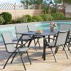 4 Pack Aluminum Outdoor Dining Chairs with Quick-Dry Textilene Mesh, Ergonomic Support for Patio, Poolside & Commercial Use - 4 of 4