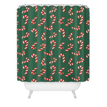 Lathe & Quill Candy Canes Green Shower Curtain - Deny Designs