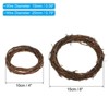 Unique Bargains Metal Door Window Decorations Hoop Round Rattan Wreaths 8 Pcs - 2 of 4