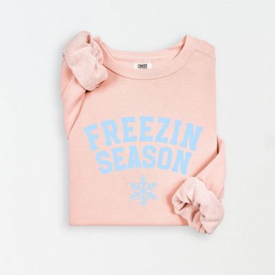 Simply Sage Market Women's Lightweight Garment Dyed Graphic Sweatshirt Freezin Season