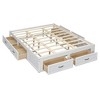 Queen Size Platform Bed with 6 Storage Drawers Antique White - 3 of 4