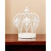 HomeRoots Vintage Look Fleur de Lis Gold Crown Sculpture - 2 of 4