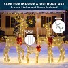 Joyfy 3 Pcs 2D Christmas Reindeer Family Yard Light Decorations, 180 LEDs Lights with Metal Stakes for Xmas Indoor Outdoor Garden Holiday Decoration - 3 of 4