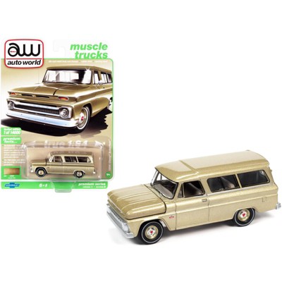 1966 Chevrolet Suburban Saddle Tan Metallic "Muscle Trucks" Ltd Ed to 14600 pieces Worldwide 1/64 Diecast Model Car by Autoworld