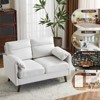Karl Home |48.8 inchWide Suede Curved Arm Double Sofa Small Loveseat With Cushions - 2 of 4