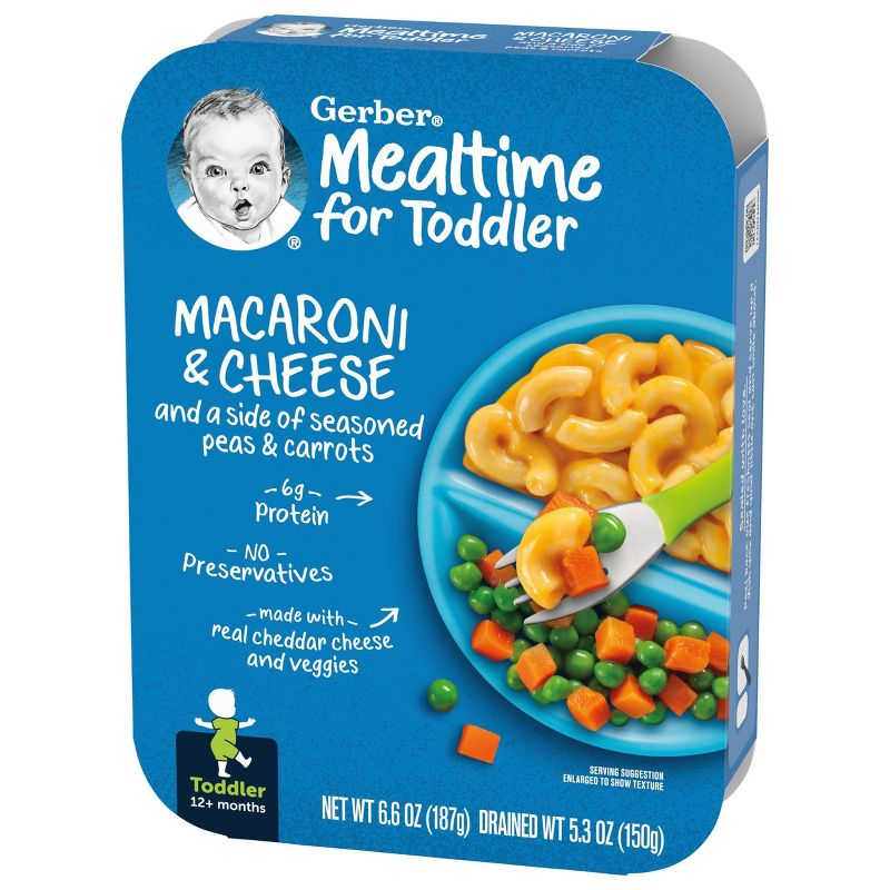 Gerber Lil&#39; Entrees Macaroni &#38; Cheese with Seasoned Peas and Carrots - 6.6oz, 4 of 10