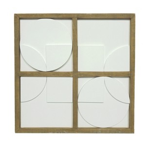 VIP Wood 12 in. Brown Geometric Wall Art - 1 of 2