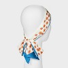 Floral Headscarf - A New Day™ White/Blue: Fashion Accessory, Recycled Polyester, Open Closure - 3 of 4