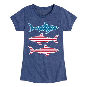 Girls' - Instant Message - 4th of July Fitted Short Sleeve Graphic T-Shirt - 1 of 4