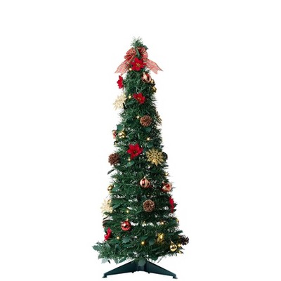 The Lakeside Collection Pre-Lit Decorated Pop-Up Tree - 4-Ft.