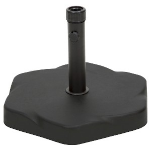 Hexagon 66-pound Patio Umbrella Base - Black - Christopher Knight Home: Secure & Weather-Resistant - 1 of 4