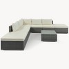 Maggift Patio Seating Set, Terrace Seating Group, Casual Terrace Set, Outdoor Dialogue Set, Patio with Cushions, Backyard, Beige, 111.8"*111.8"*25.6" - 4 of 4