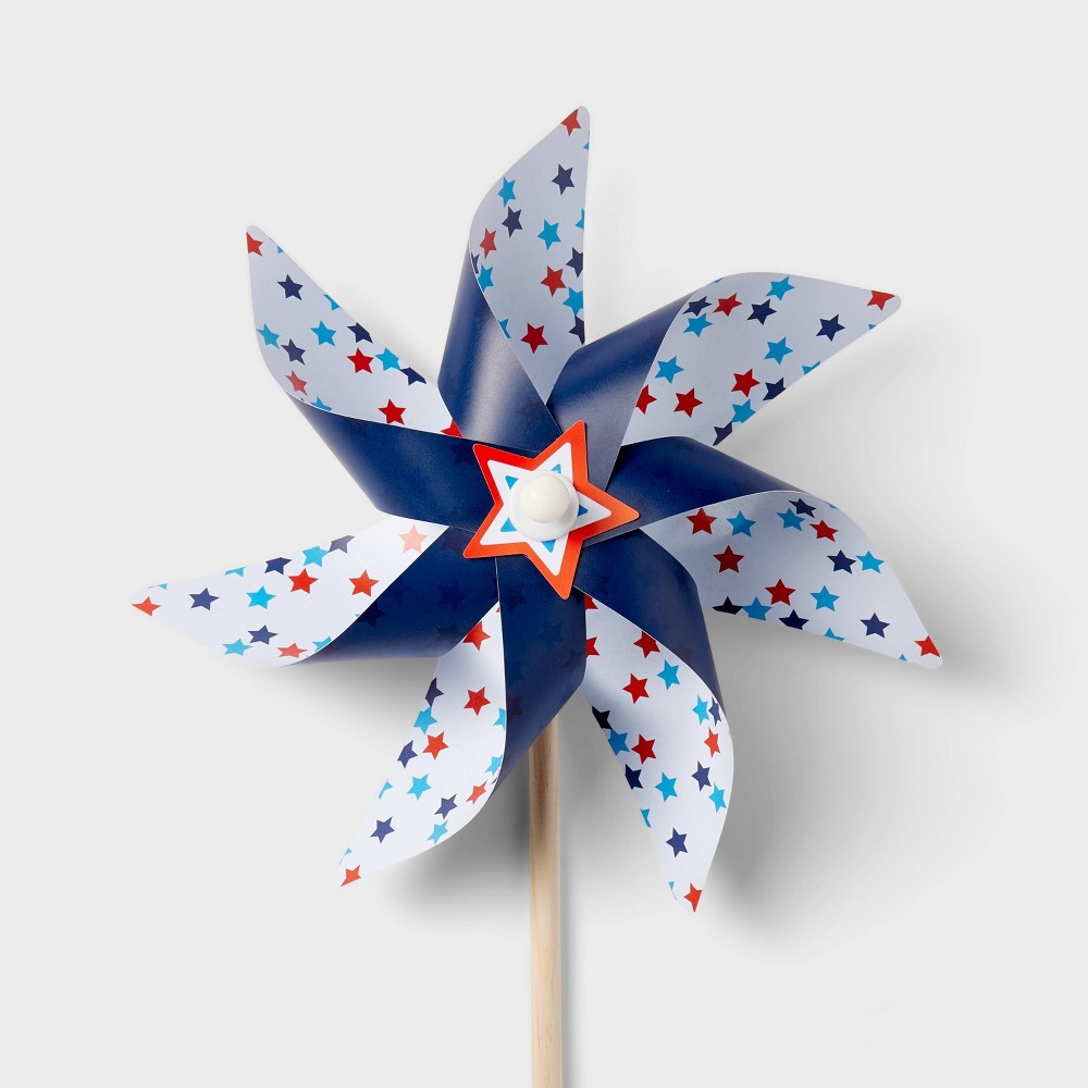 (case packs of 12) 40" Pinwheel Red White & Blue Stars and Stripes - Sun Squad™