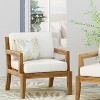 Okak Outdoor Club Chair with Acacia Wood Frame, Lawn Chairs with Waterproof Thick Cushion, Patio Chair for Porch, Garden - 4 of 4