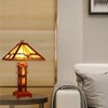 Chloe Lighting Alexander Tiffany-Style 3 Light Mission Double Lit Wooden Table Lamp 15 Inch Shade - 3 of 4