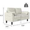 Kinsuite Loveseat Sofa Chair - 56" Modern Accent Chairs with Arm, Beige - 2 of 4