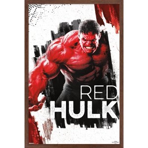Trends International Marvel Captain America: Brave New World - Red Hulk Framed Wall Poster Prints - 1 of 4