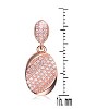 Guili Luxe Drops Rose Gold Plated Dangle Earrings with Pave CZ detail, crafted to dazzle with texture, shine, and romantic movement - 3 of 4