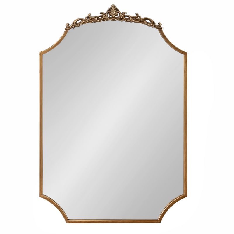 Kate &#38; Laurel All Things Decor 24&#34;x36&#34; Arendahl Traditional Scallop Mirror Gold, 4 of 8