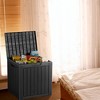 FURNIinspire Deck Boxes, Portable Storage Box with Waterproof Function for Patio Furniture, Garden Tools, All Weather Use, Black, 22.09"*17.09"*20.87" - 2 of 4