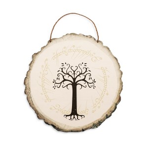 Silver Buffalo The Lord Of The Rings White Tree Of Gondor Hanging Wall Sign | 15 x 15 Inches - 1 of 4