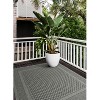 LunaLulinlk Charcoal Modern Geometric Textured High-Low Cut & Loop 2' x 3' Rectangle Throw Rug - 4 of 4