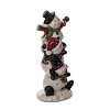 Transpac Dolomite Light Up Stacked Snowmen Decor with Music Multicolored Ceramic Figurines for Christmas Tabletop - 3 of 4