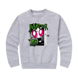 Boys' - Invader ZIM - ZIM and GIR Graphic Long Sleeve Fleece Sweatshirt - 1 of 4