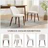 Dining Chairs Set of 2, Upholstered Kitchen Dining Room Chairs with Padded Seat and Wood Legs, Modern Fabric Side Dinner Chair for Dining Room - 4 of 4