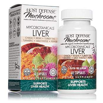 Host Defense MycoBotanicals Liver Capsules, Mushroom and Herb Supplement, Unflavored, 60 Ct.