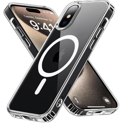Entronix [Magnetic] Case Compatible with iPhone XS Max - [Hard Back] Thick Clear