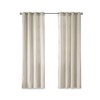 Kumasinova 63"/84"/95" Solid Piece Dyed Window Curtains Panel,Modern Kitchen Curtains with Grommet Top,Bedroom Curtains for Living Room,Natural - 2 of 4