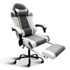 Racing Video Backrest and Seat Height Recliner Gaming Office High Back Computer Ergonomic Adjustable Swivel Chair, With Footrest - 2 of 4