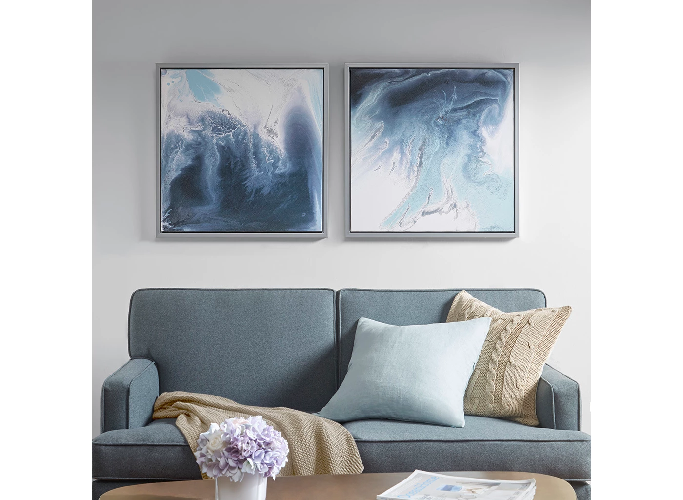 Relaxing and calming wall art from a Therapy Office Blog - www.stylebymimig.com
