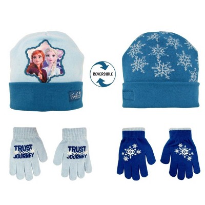 Princess Girls Winter Hat With Knit And Insulated Ski Glove Set, Kids Ages  4-7 : Target