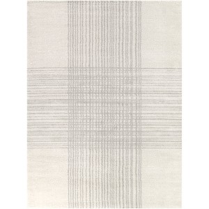 Balta Rugs 7'10"x10' Aylesbury Grid Plush Area Rug Gray/Cream - 1 of 4