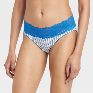 Women's Cotton Blend Bikini Underwear with Lace - Auden™ - 1 of 4