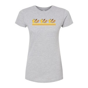 Women's - Pokémon - Pikachu Eevee Retro Fitted Graphic T-Shirt - 1 of 3