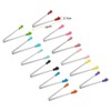 Unique Bargains Stainless Steel Silicone Tips Food Tongs 12 Pcs - 2 of 4