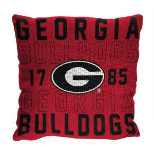 NCAA Georgia Bulldogs Stacked Woven Pillow - 1 of 3