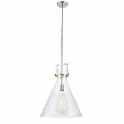 Newton Cone - 1 Light Stem Hung Pendant In Industrial Style-20.38 Inches Tall and 16 Inches Wide