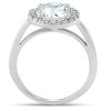 Pompeii3 1 1/2 Ct Diamond Low Profile Round Engagement Ring 14k White Gold Lab Created - 2 of 4