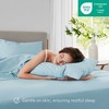 510 Design Twin Cotton 144 Thread Count 100% Cotton Solid Sheet Set Light Blue - 3 of 4